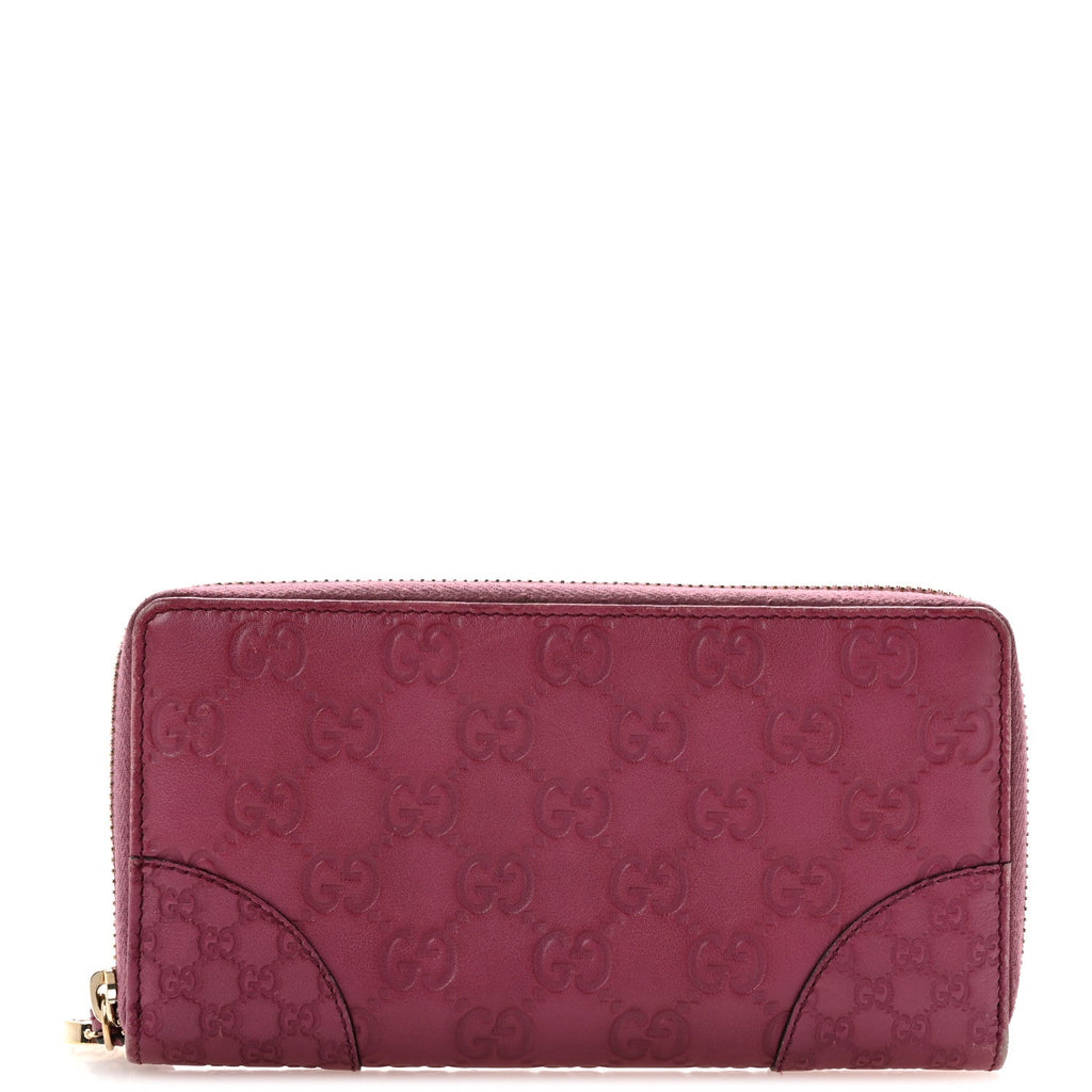 Guccissima Signature Microguccissima Bree Zip Around Wallet Purple