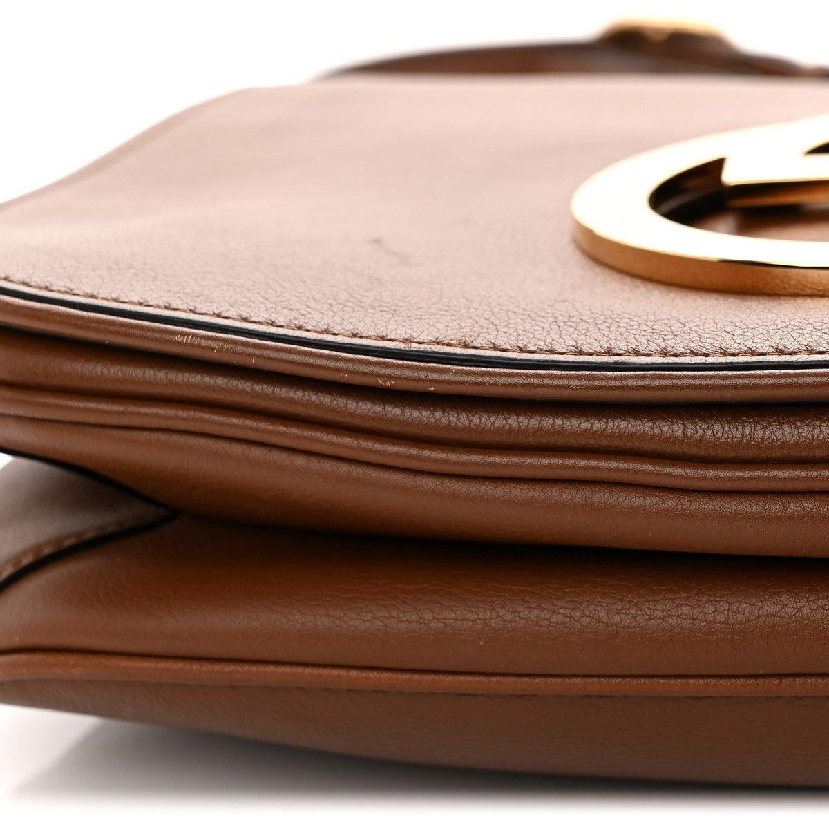 Roxy Calfskin Web Medium Blondie Shoulder Flap Bag Cuir
