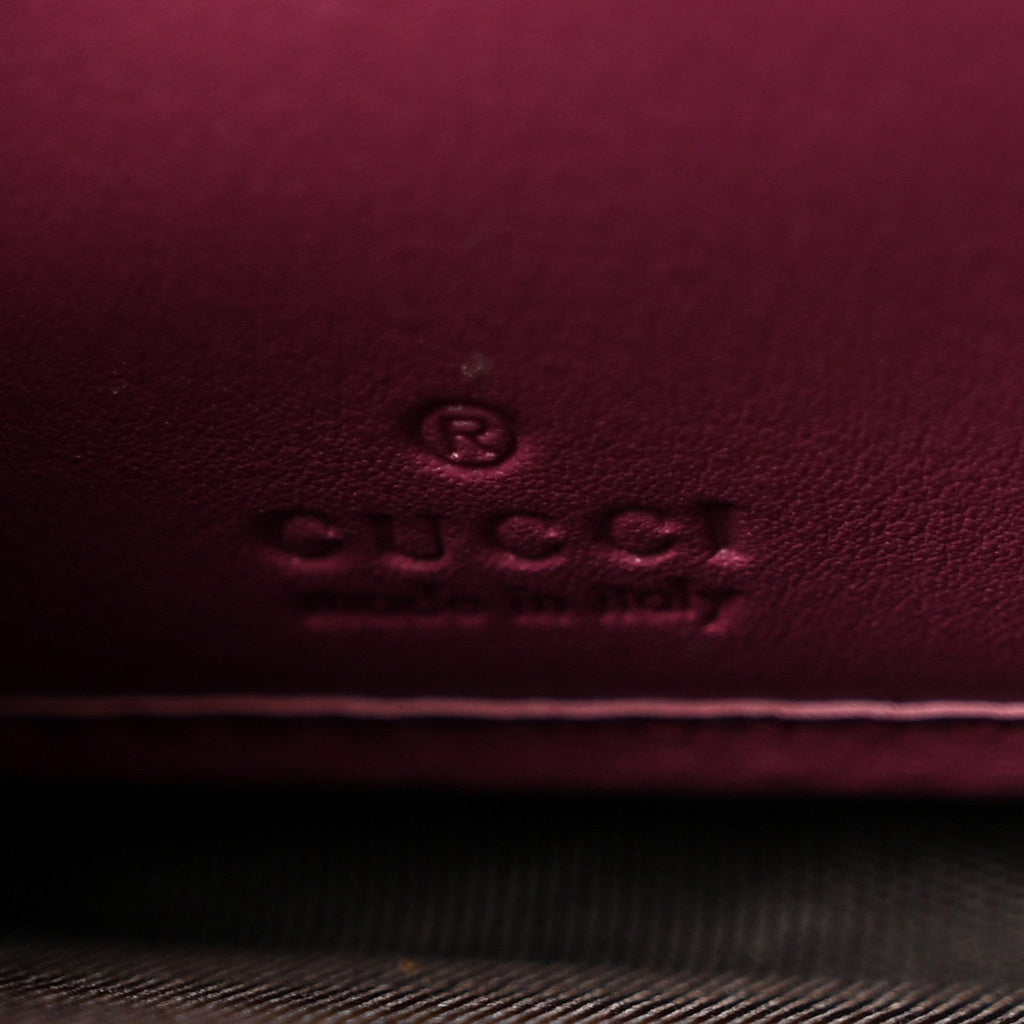 Guccissima Signature Microguccissima Bree Zip Around Wallet Purple