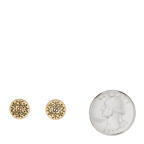 18K Yellow Gold Enamel Icon Blooms Earrings