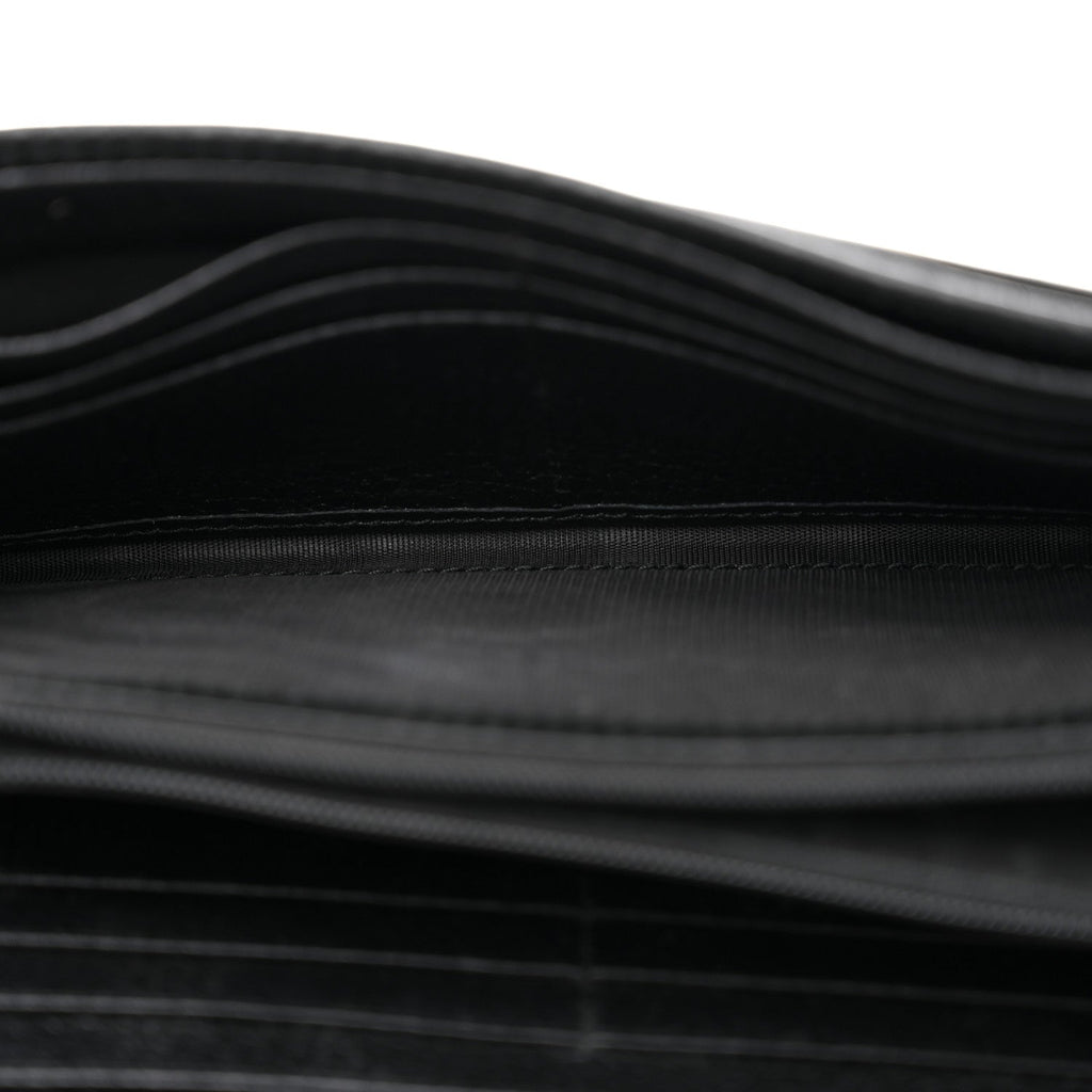 Dollar Calfskin Petite GG Marmont Wallet Chain Bag Black