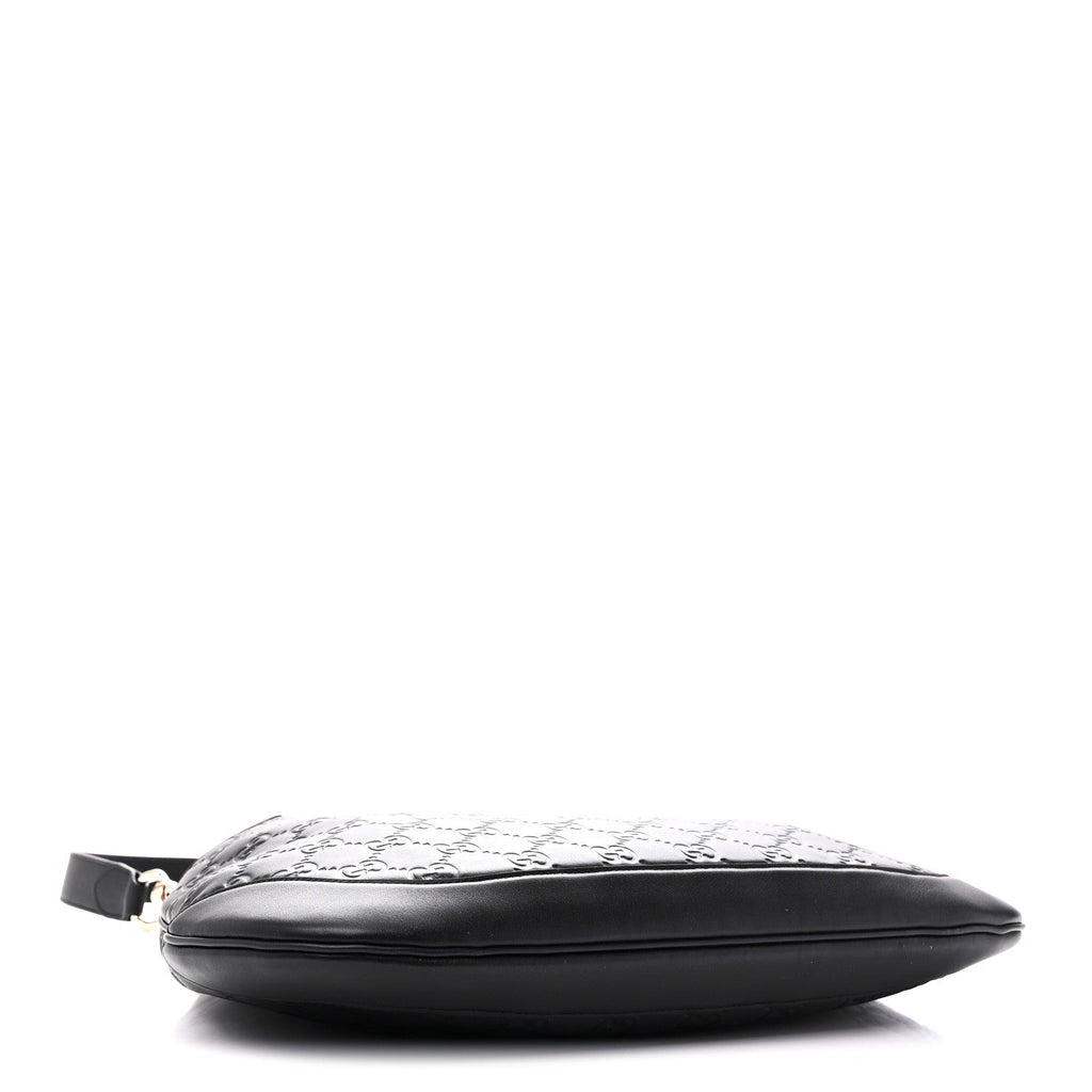 GG Calfskin Embossed B Medium Shoulder Bag Arabella Black