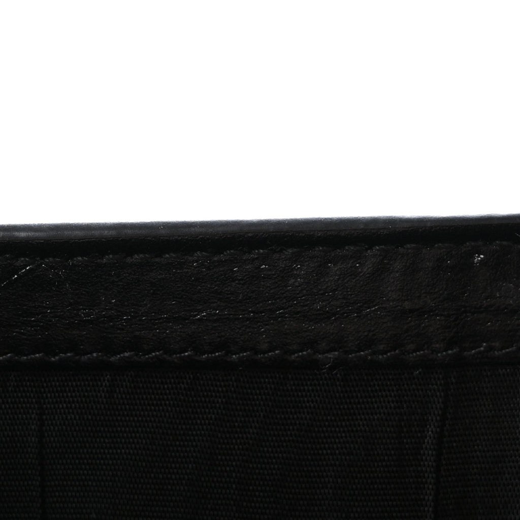 Plutone Calfskin Logo Bi-Fold Wallet Black