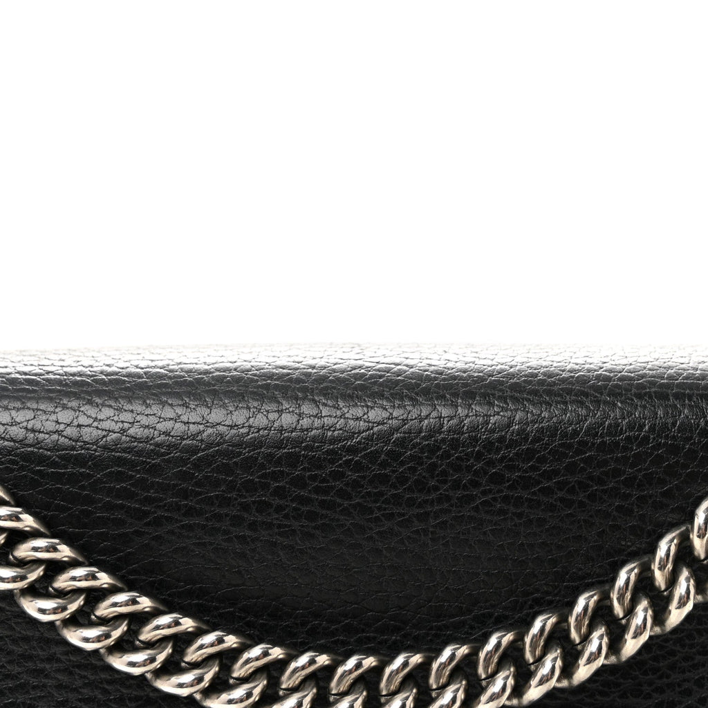 Pebbled Calfskin Small Dionysus Shoulder Bag Black