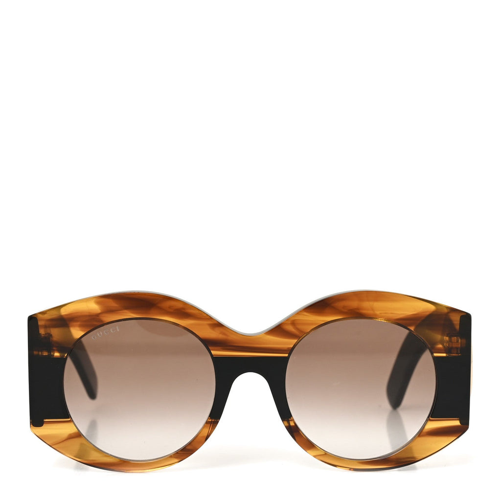 Acetate Round Frame Sunglasses GG0177S Brown