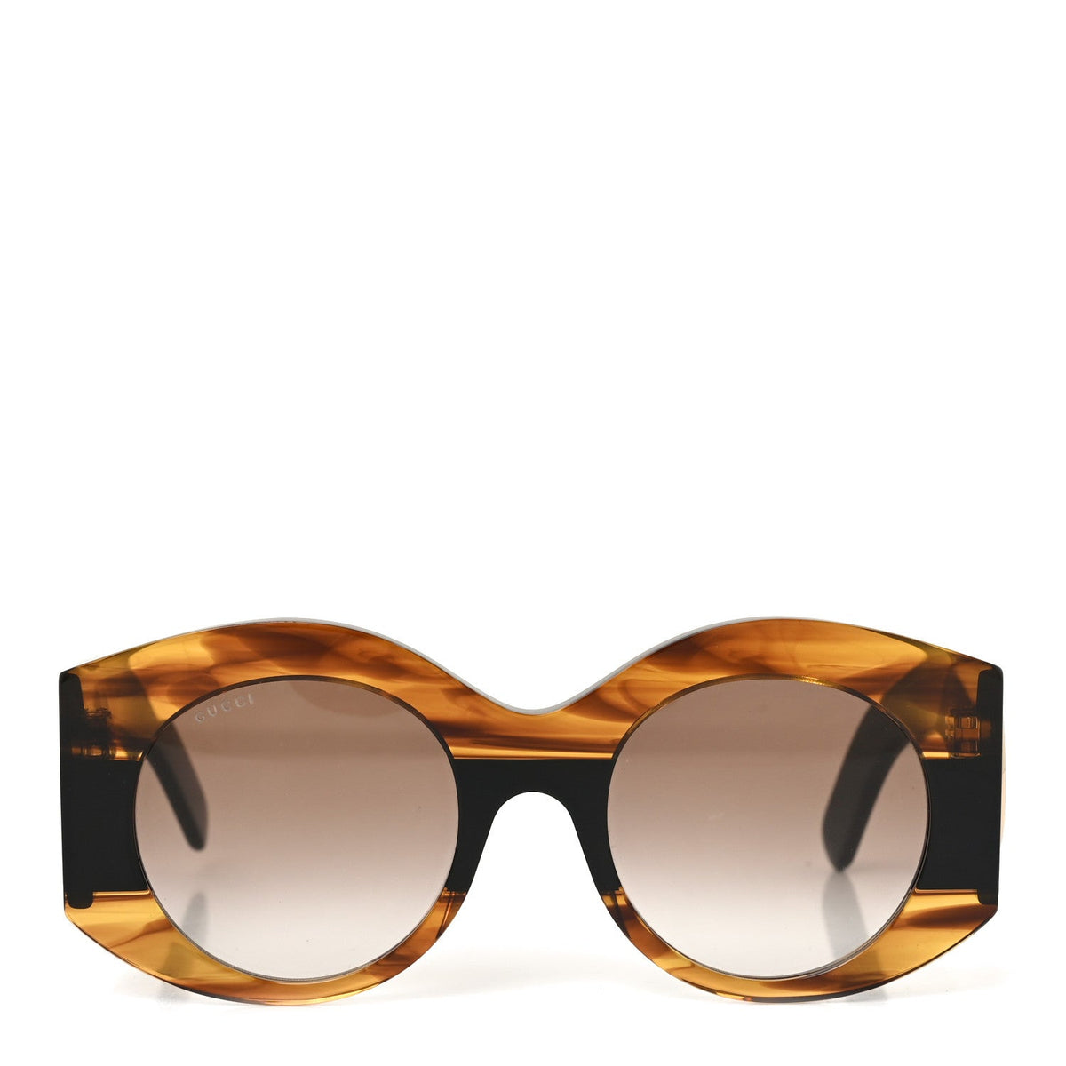 Acetate Round Frame Sunglasses GG0177S Brown