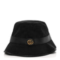 Monogram Textured Dollar Calfskin GG Jago Bucket Hat XL Black