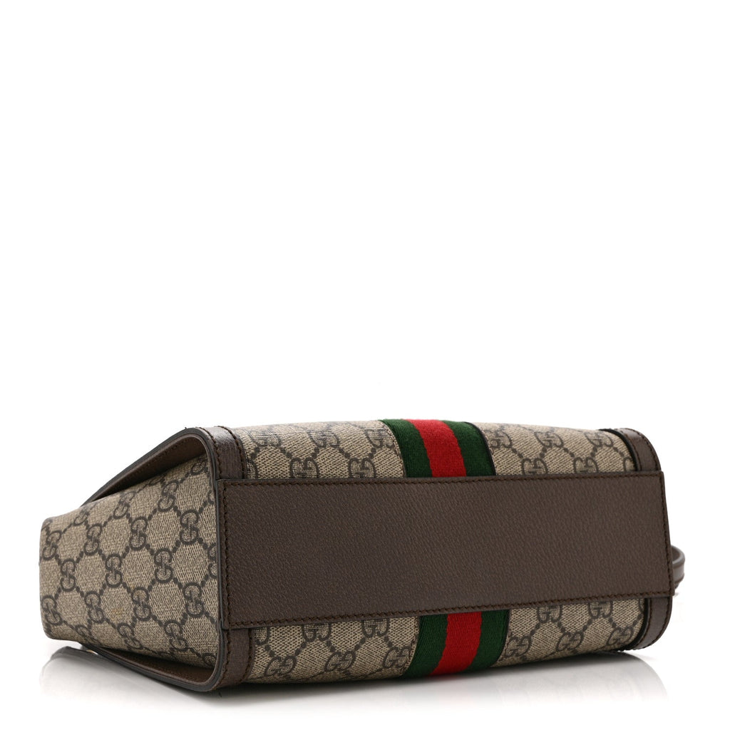 GG Supreme Monogram Small Ophidia Tote Bag Brown