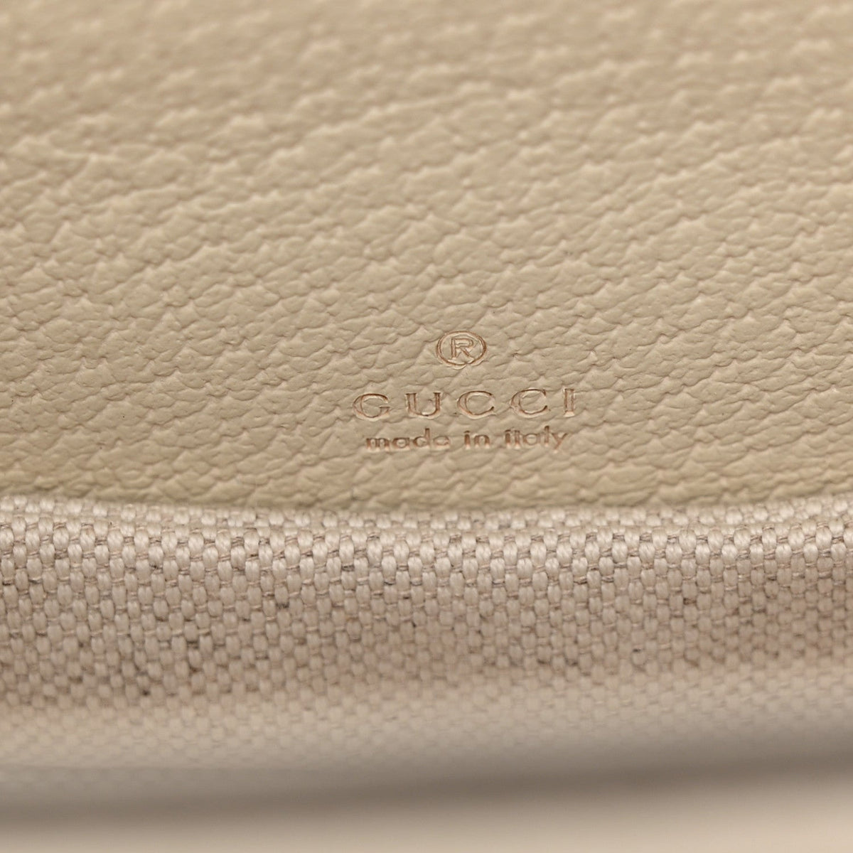 Monogram Jumbo GG Textured Dollar Calfskin Web Mini Bamboo 1947 Top Handle Bag Off White