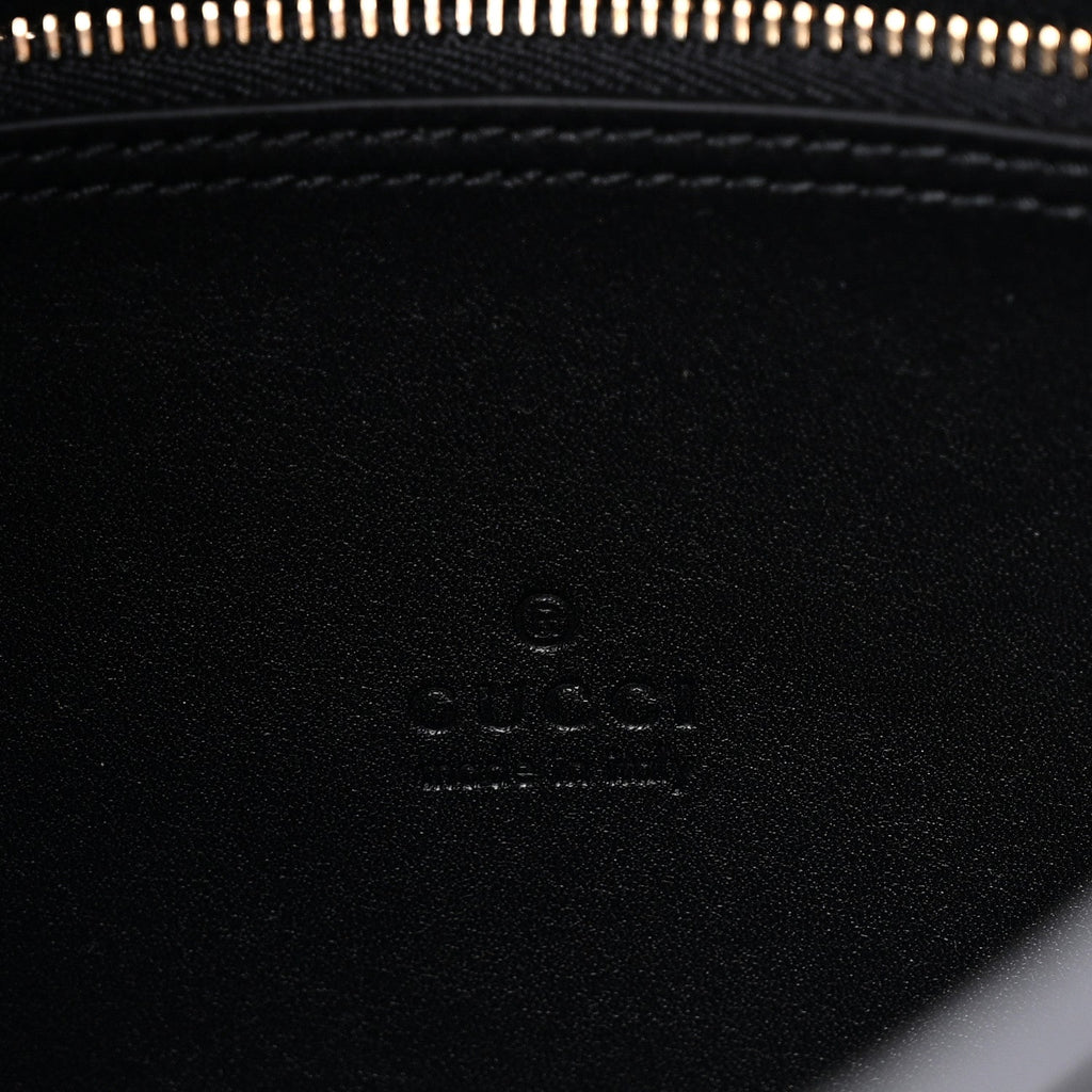 GG Calfskin Embossed B Medium Shoulder Bag Arabella Black