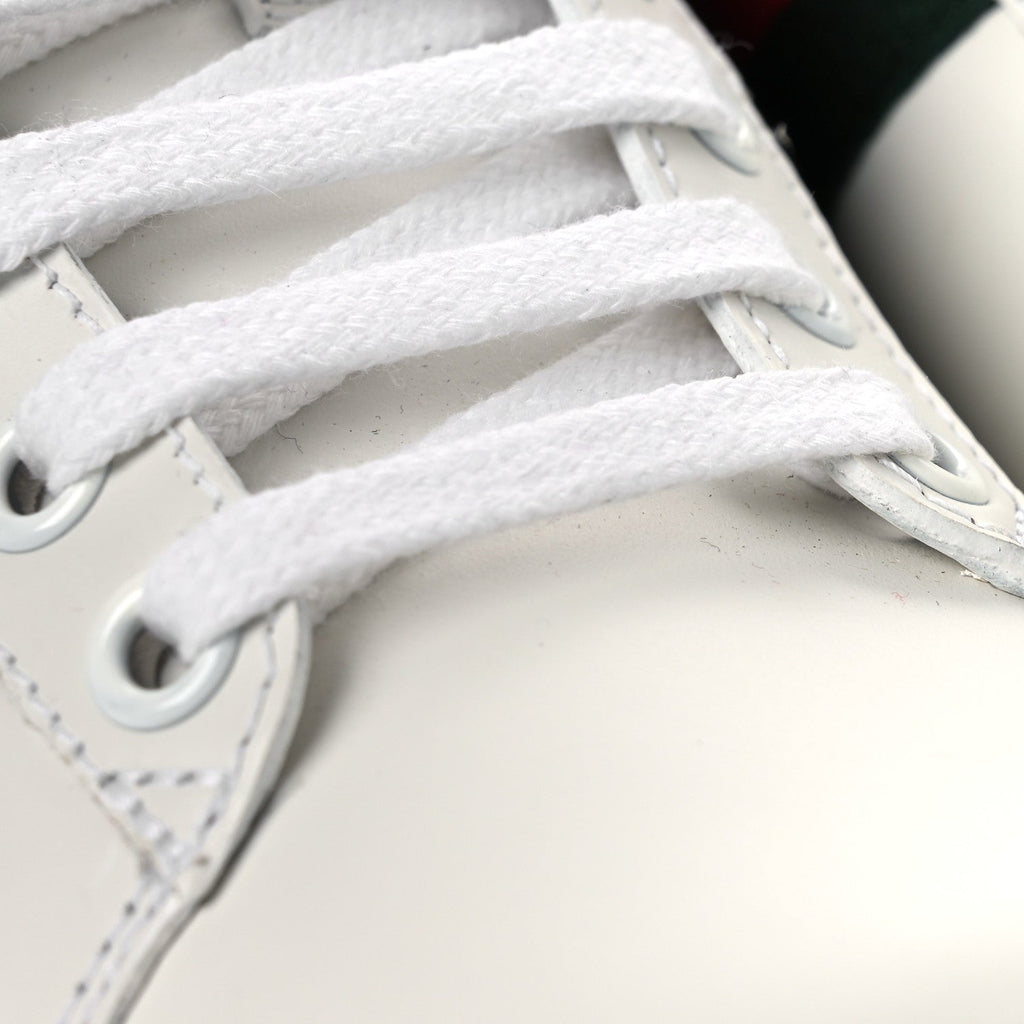 Calfskin Web Studded Womens Arrow Ace Sneakers 35.5 White