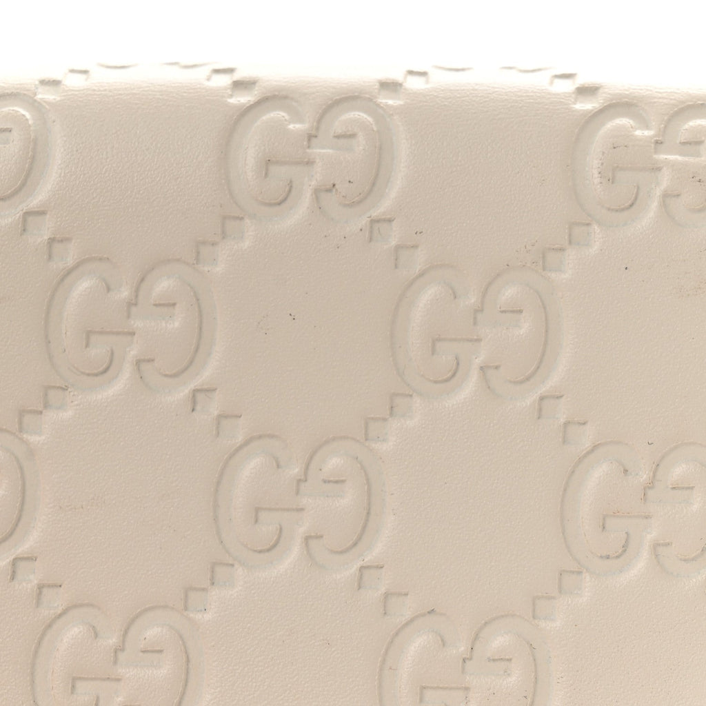 Guccissima Cherries Card Case Wallet White