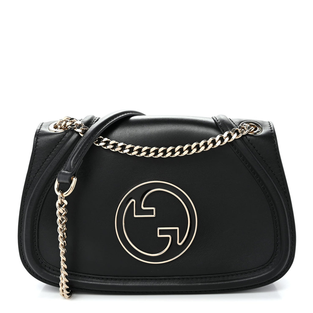 Calfskin Blondie Medium Shoulder Bag Black