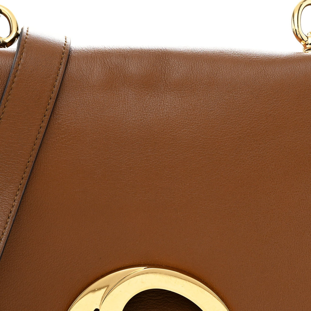 Roxy Calfskin Web Medium Blondie Shoulder Flap Bag Cuir
