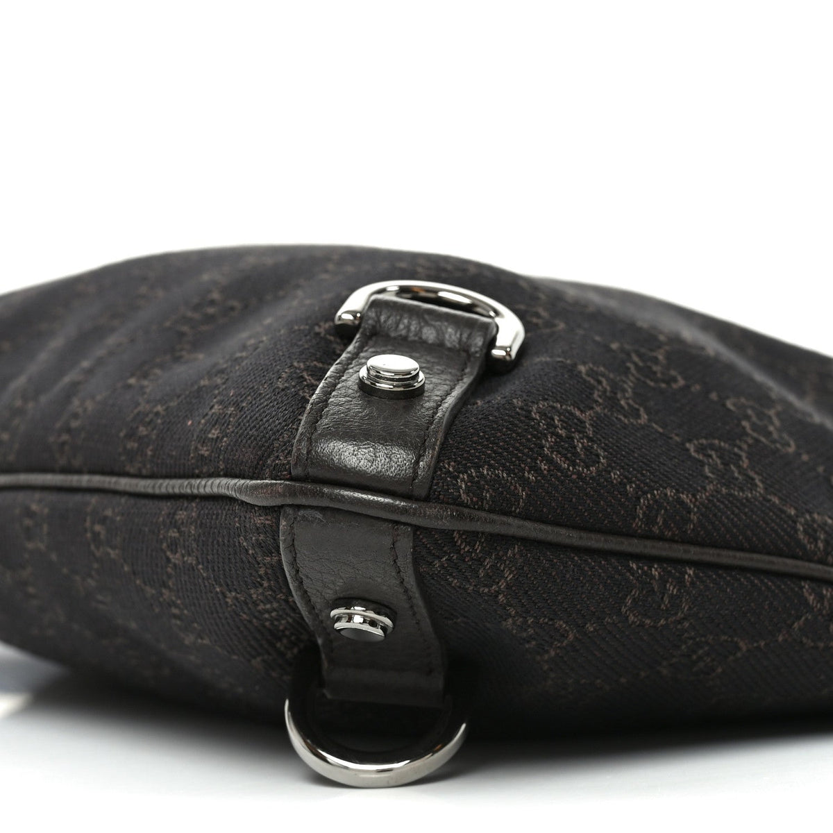 Denim Monogram Abbey Messenger Bag Dark Brown