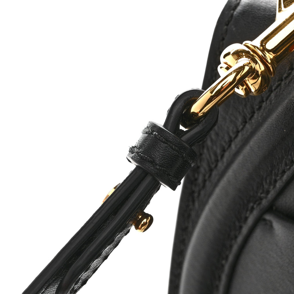 Arabella Calfskin Medium Blondie Top Handle Bag  Black