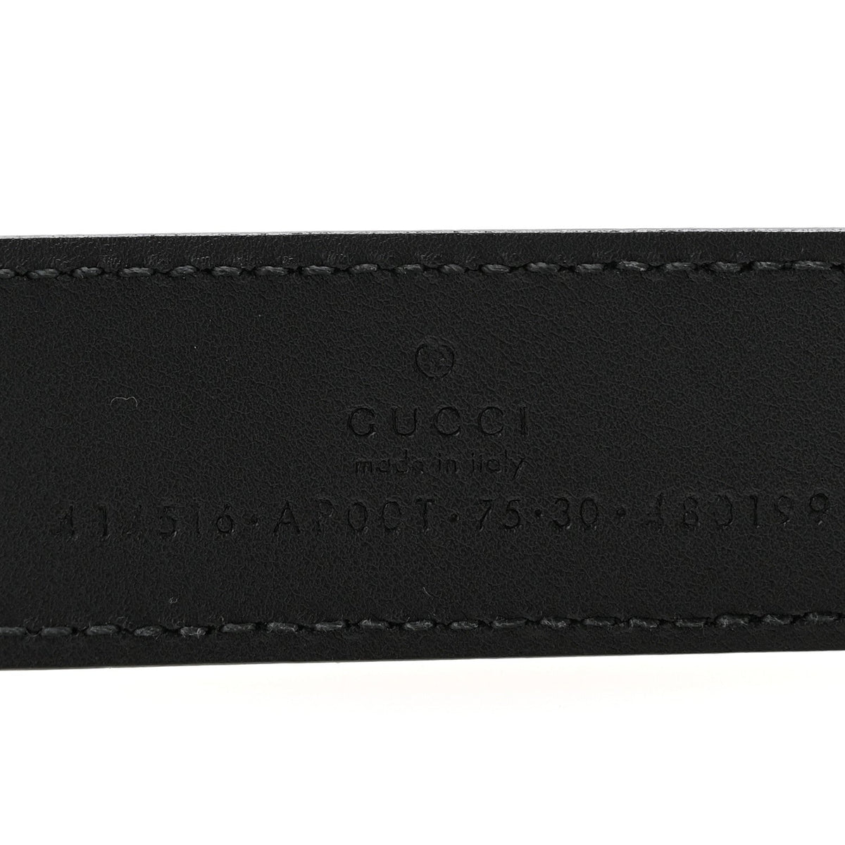 Calfskin Double GG 30mm Belt 75 30 Black