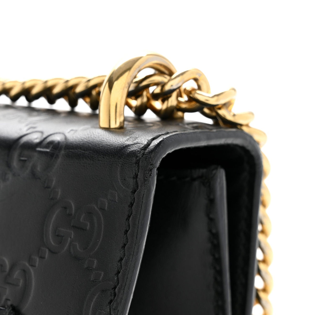 Guccissima Small Padlock Shoulder Bag Black