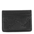 GG Grainy Calfskin Emblem Card Case Black