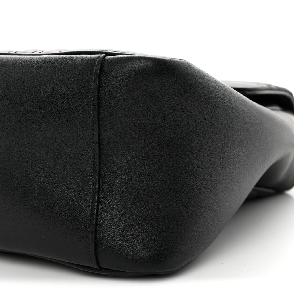 Calfskin Matelasse Small GG Marmont Top Handle Shoulder Bag Black