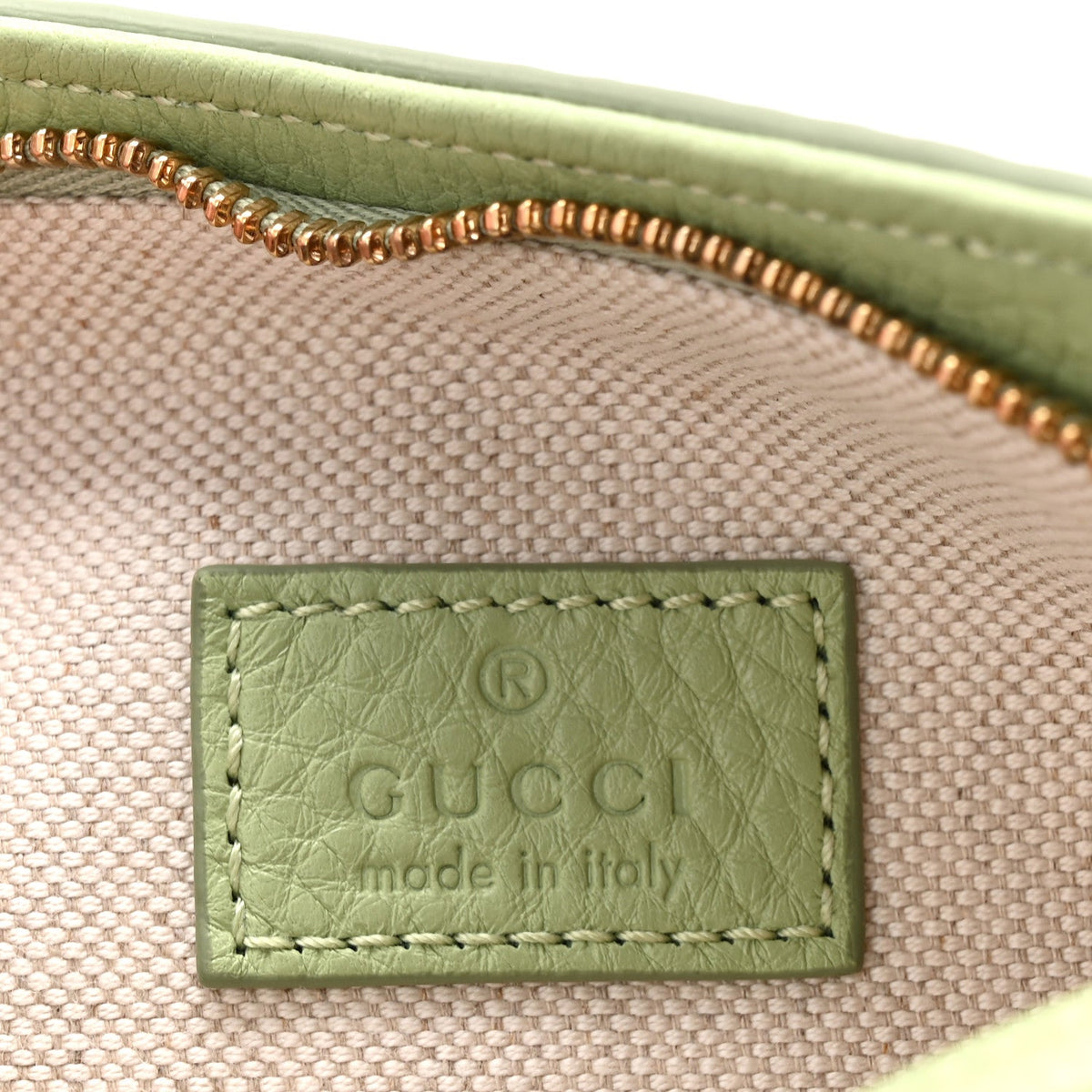 GG Grainy Calfskin Emblem Super Mini Shoulder Bag Sage Leaf