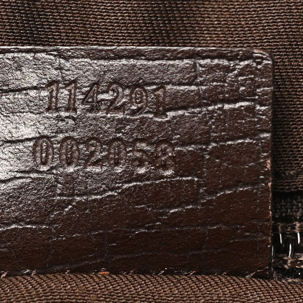 GG Plus Monogram Shoulder Bag Dark Brown