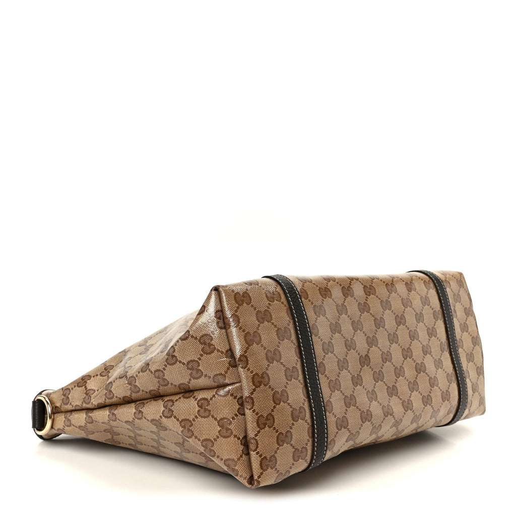 Crystal Monogram Medium Joy Tote Beige Ebony Testa Di Moro