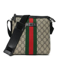 GG Supreme Monogram Web Messenger Bag Black