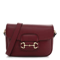 Arabella Calfskin Horsebit 1955 Shoulder Bag Rosso Ancora