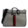 GG Supreme Monogram Web Savoy Garment Bag Beige Blue
