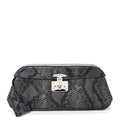 Python Lady Lock Clutch Blue