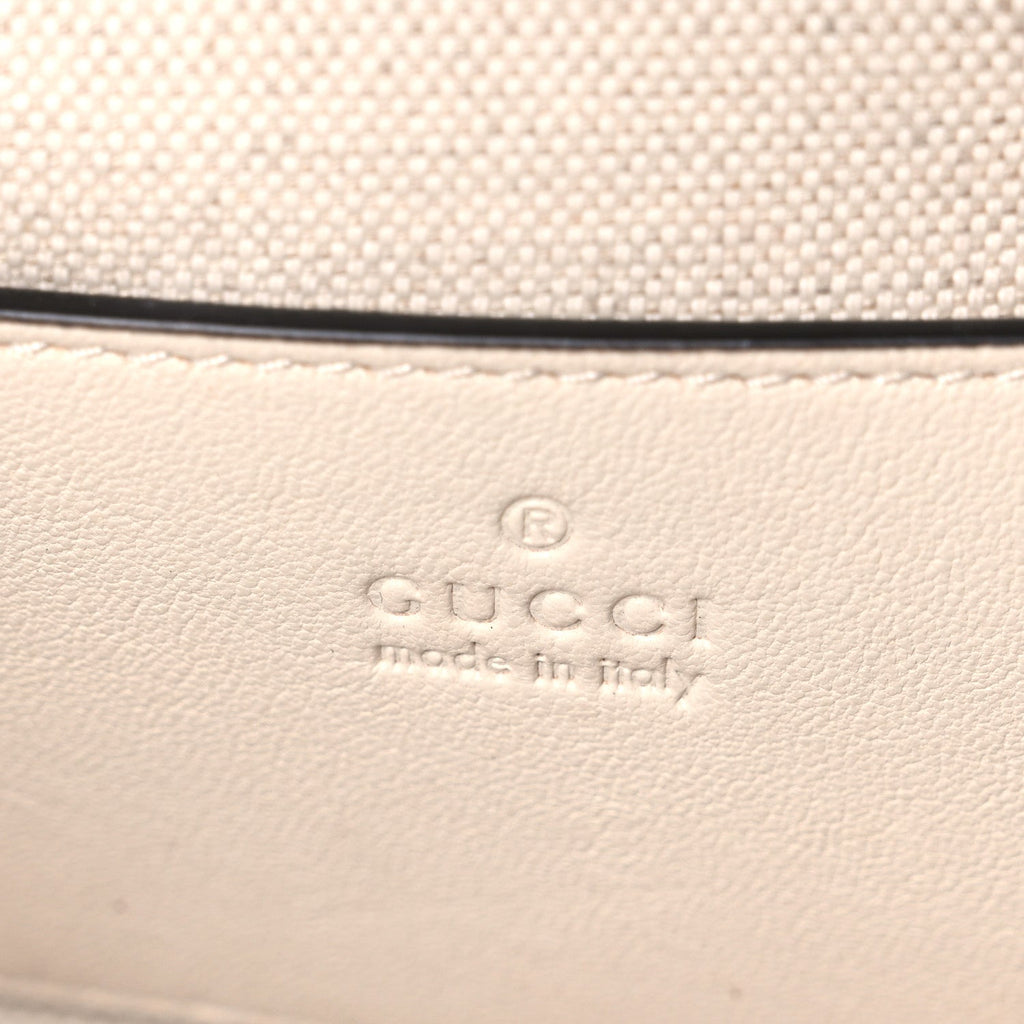 Sakai Be Green Calfskin Diagonal Stitched Blondie Top Handle Bag Mystic White