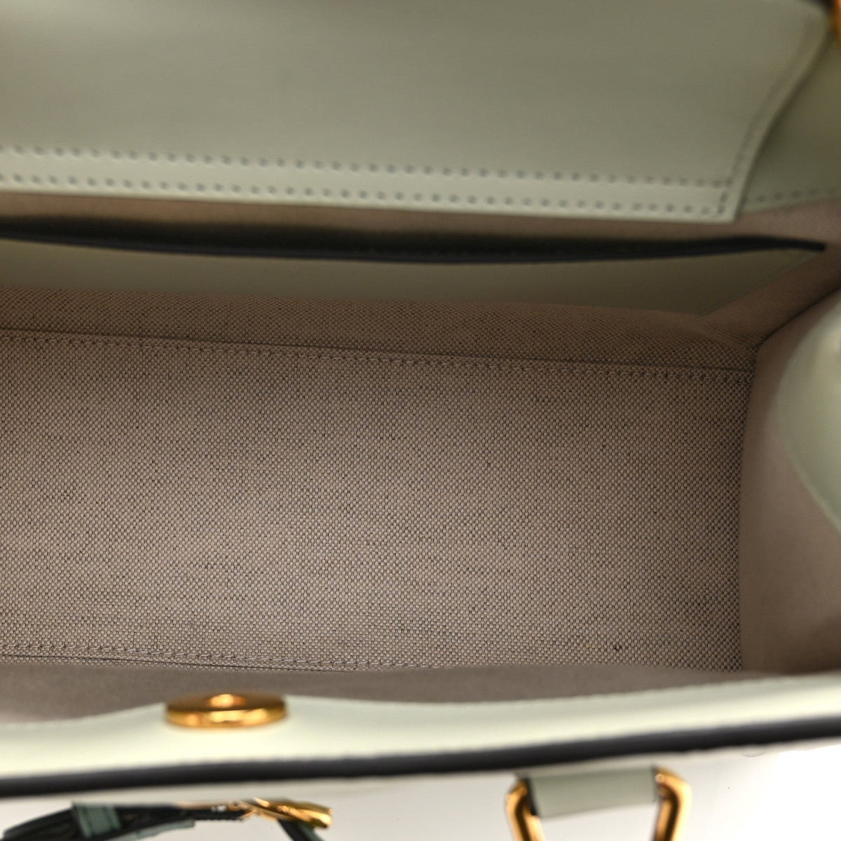 Charisma Calfskin Gucci Embossed Web Diana Tote Bag Salvy Green