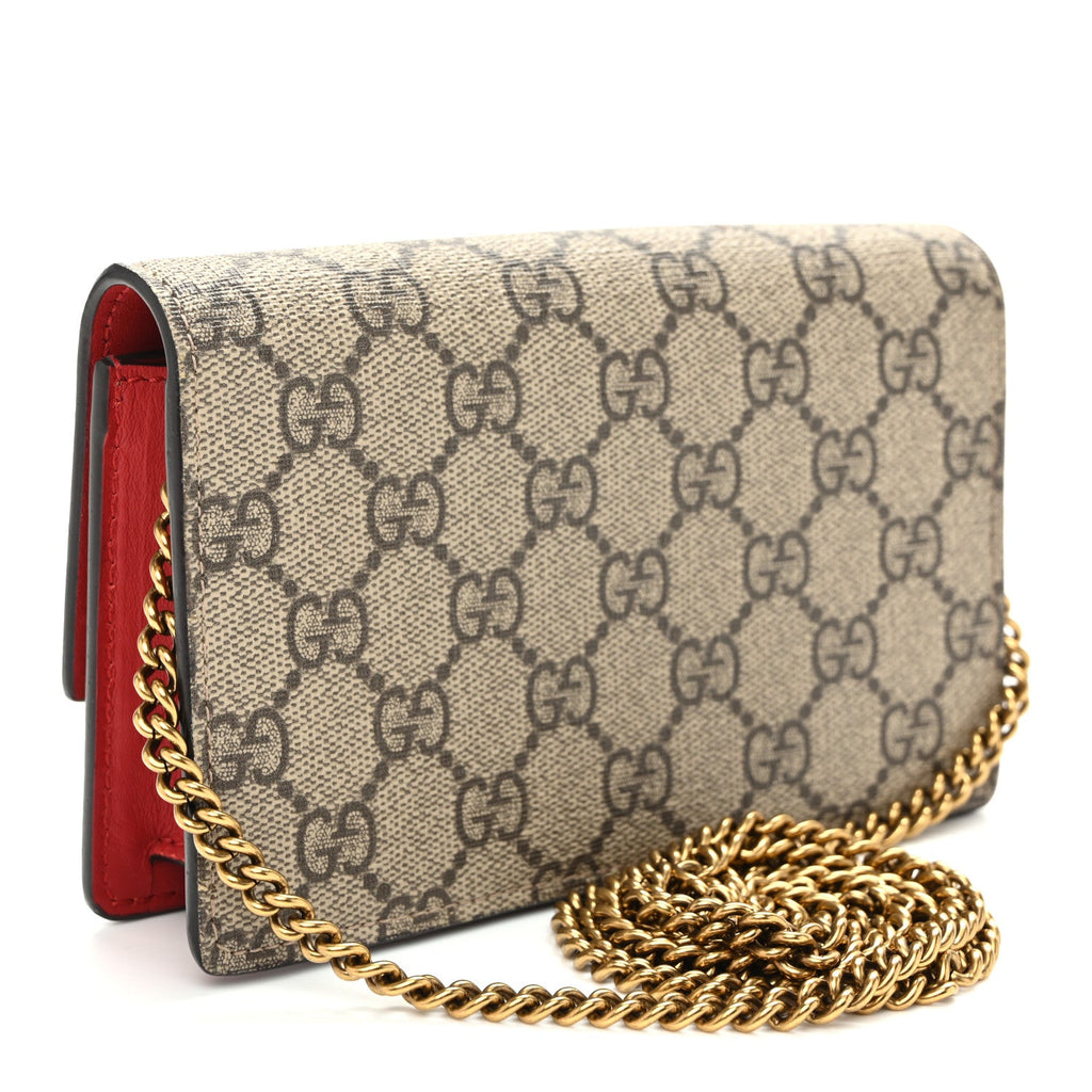 GG Supreme Monogram Mini Cherry Chain Bag