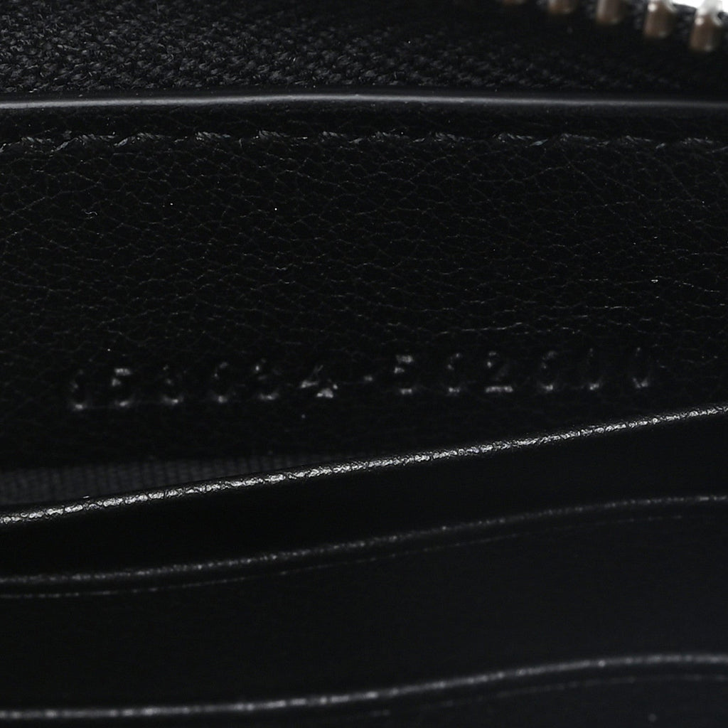 Wonka Grain Calfskin Diana Continental Wallet Black Black
