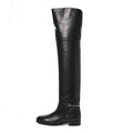 Calfskin Slim Horsebit Over The Knee High Boots 37 Black