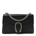 Pebbled Calfskin Small Dionysus Shoulder Bag Black