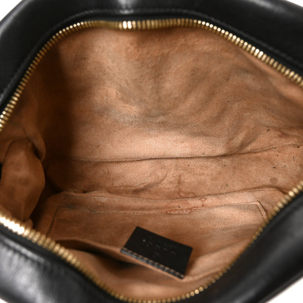 Monogram Matelasse Diagonal Small GG Marmont Chain Shoulder Bag Beige Black