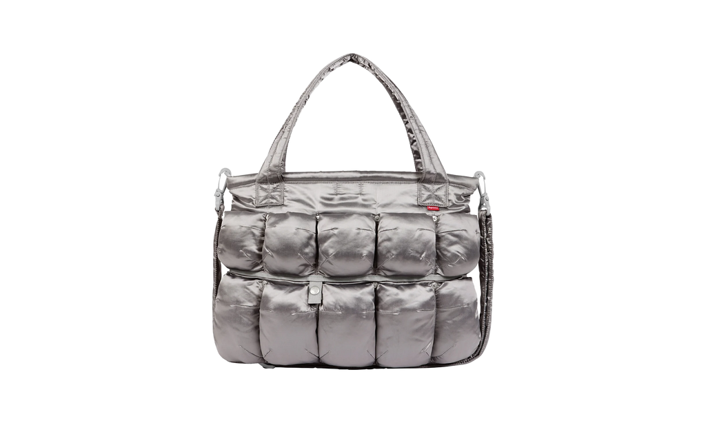 Marithé + François Girbaud Pokachu Puffer Tote Bag "Silver" SU25447