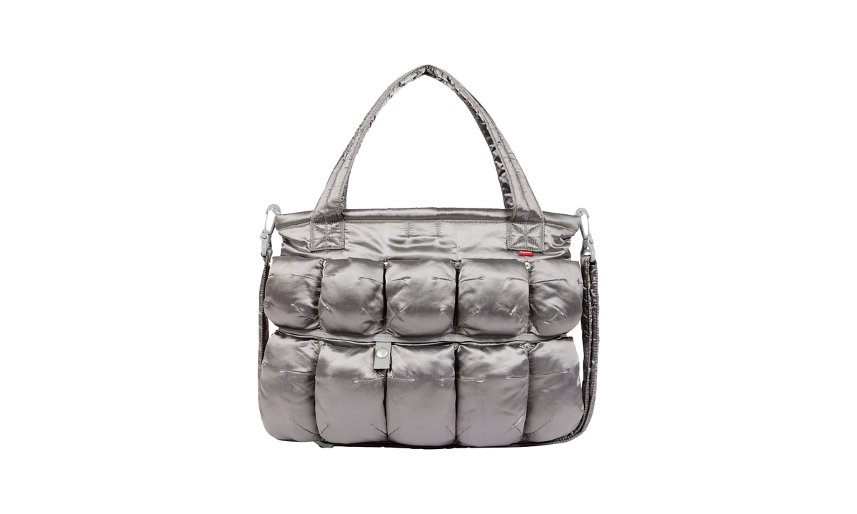 Marithé + François Girbaud Pokachu Puffer Tote Bag "Silver" SU25447