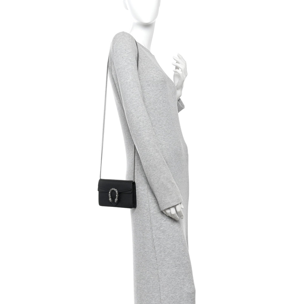 Calfskin Super Mini Dionysus Shoulder Bag Black