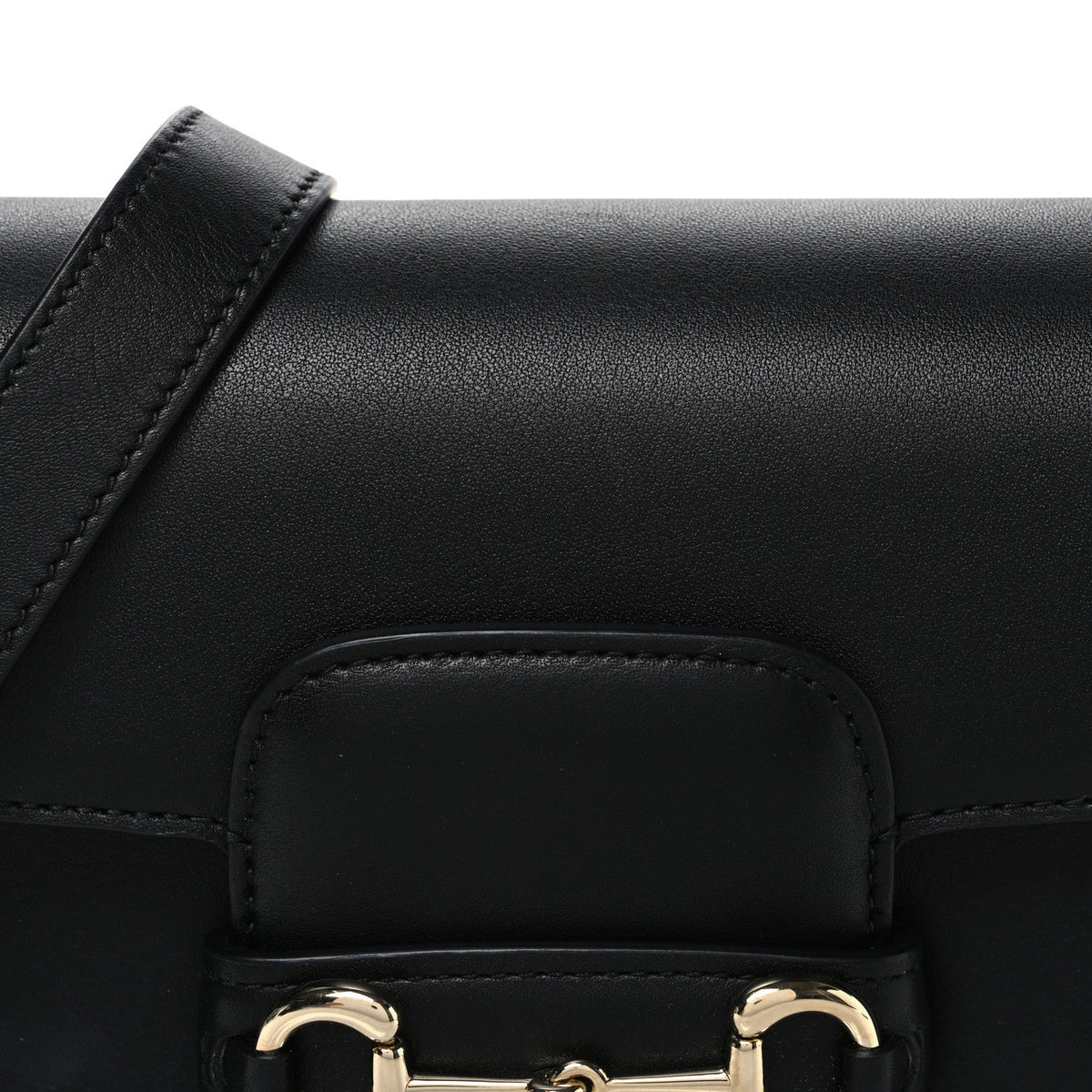 Arabella Calfskin Horsebit 1955 Shoulder Bag Black