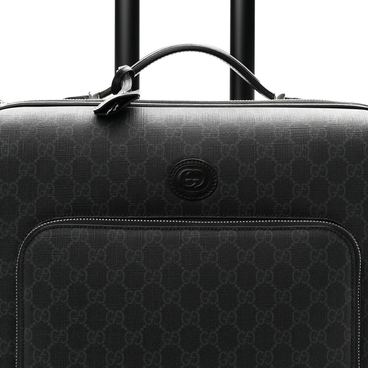 GG Supreme Monogram Calfskin Carry On Trolley Black