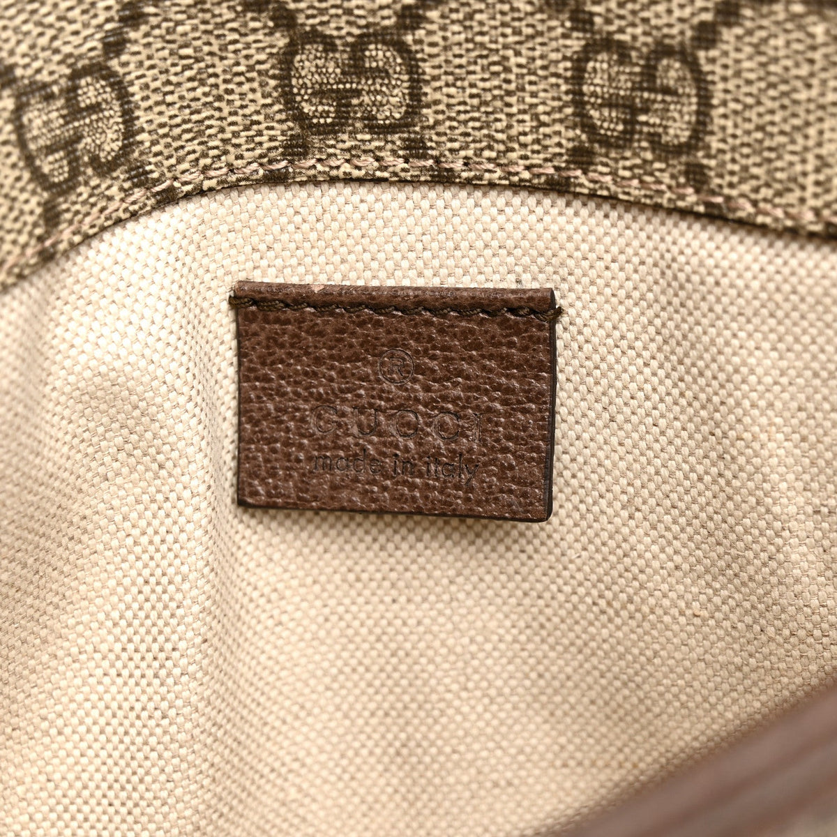 GG Supreme Monogram Neo Vintage Web Belt Bag Brown