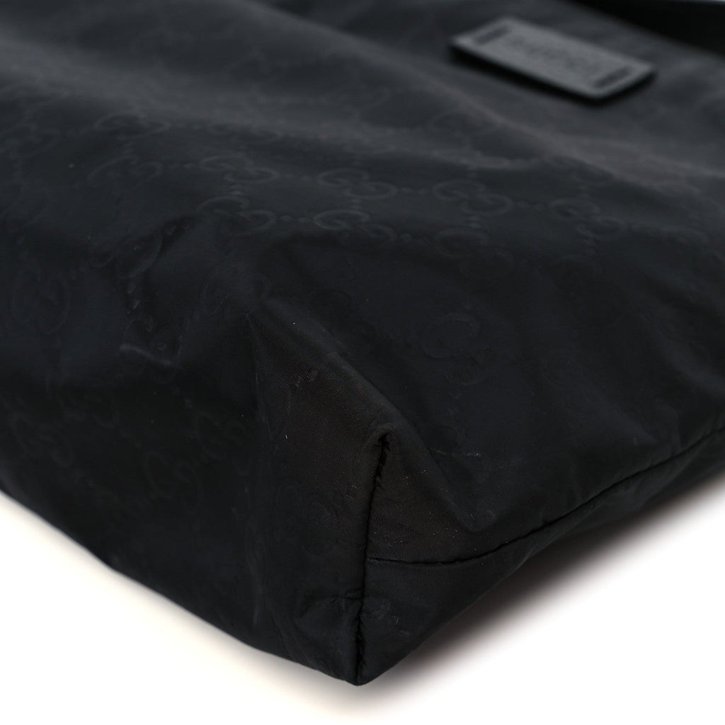 Nylon Monogram Dollar Calfskin Flat Messenger Bag Black