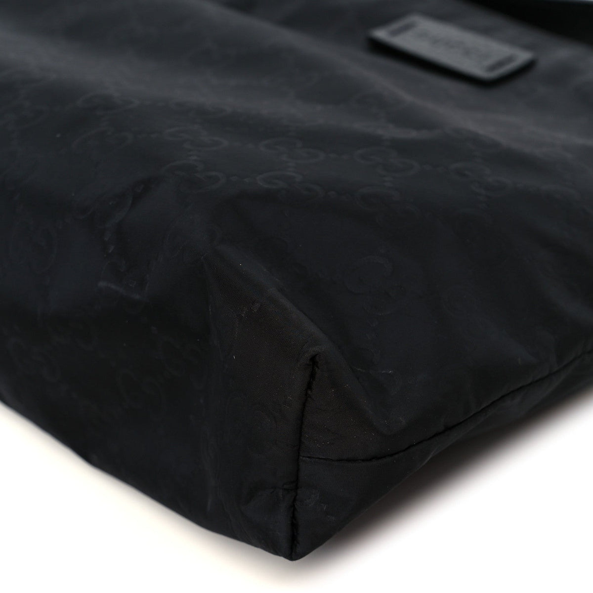 Nylon Monogram Dollar Calfskin Flat Messenger Bag Black