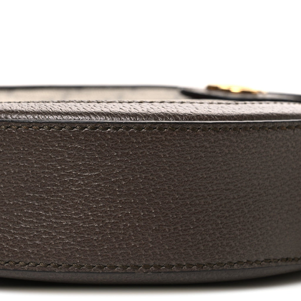 GG Supreme Monogram Web Mini Ophidia Round Shoulder Bag Brown