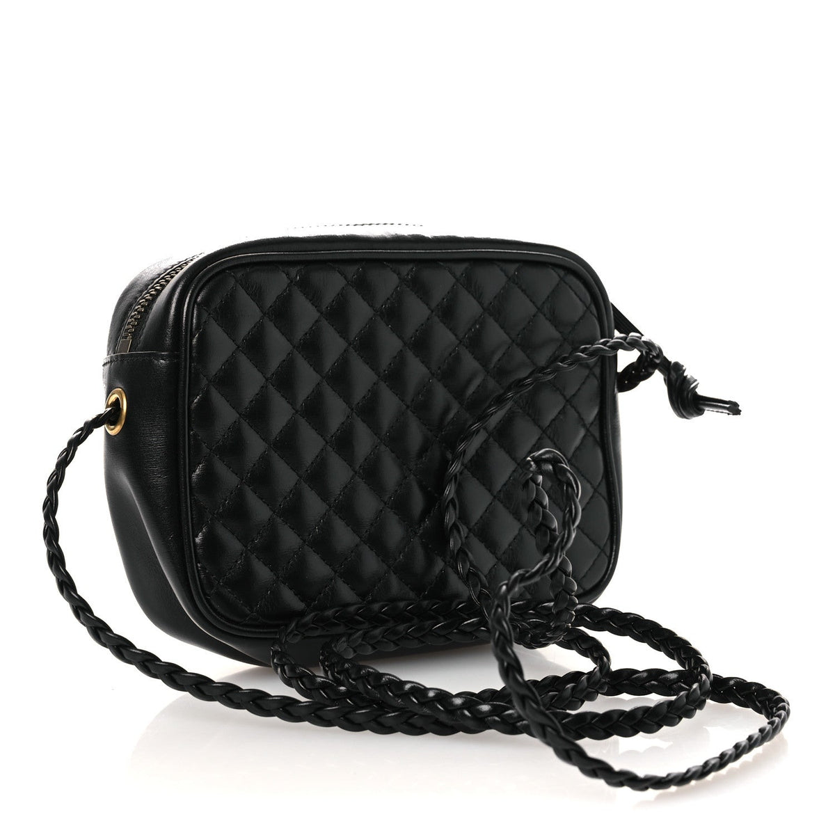 Calfskin Trapuntata Web Mini GG Shoulder Bag Black