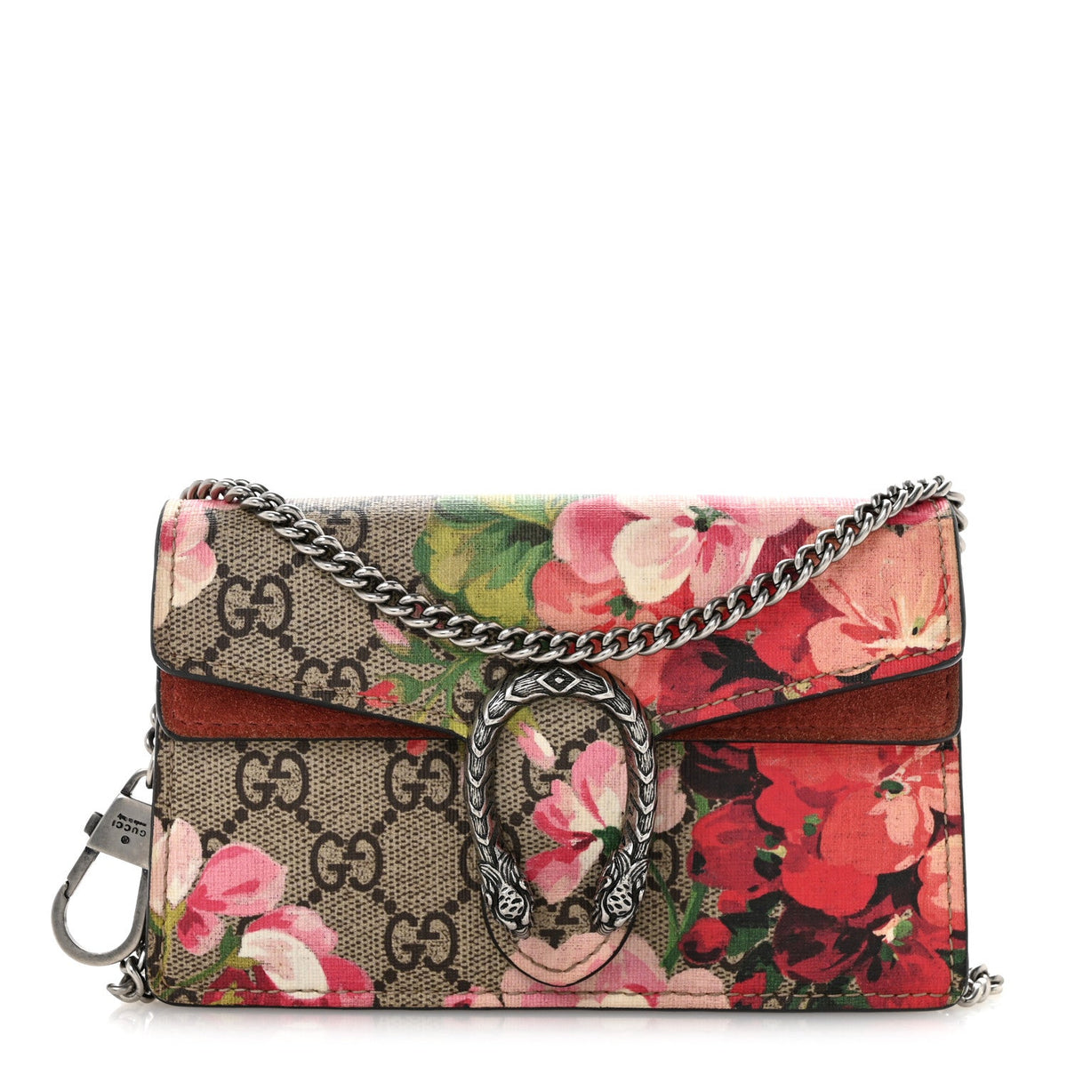 GG Supreme Monogram Blooms Super Mini Dionysus Shoulder Bag Beige Multicolor Dry Rose Beige Multicolor Dry Rose