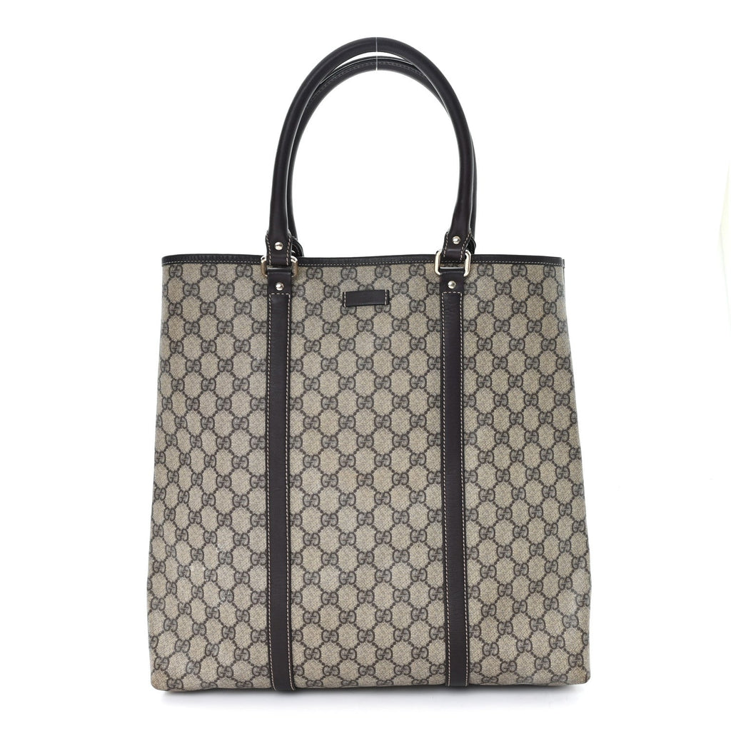 GG Plus Monogram Joy Vertical Tote Dark Brown